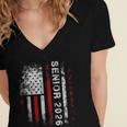 Senior 2026 American Flag Shirt USA Graduation Class Of 2026 Women's Jersey Short Sleeve Deep V-Neck Tshirt