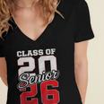 Senior 2026 Class Of 2026 Graduation 2026 Senior 26 Graduate Women's Jersey Short Sleeve Deep V-Neck Tshirt