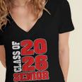 Senior 2026 Class Of 2026 Graduation Women's Jersey Short Sleeve Deep V-Neck Tshirt