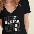 Senior 2026 Class Of 2026 Seniors Graduation 2026 Senior 26 Women's Jersey Short Sleeve Deep V-Neck Tshirt
