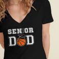 Senior 2026 Dad Basketball Graduation Women's Jersey Short Sleeve Deep V-Neck Tshirt