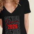 Senior 2026 Retro Class Of 2026 Graduation For Students Women's Jersey Short Sleeve Deep V-Neck Tshirt