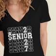 Senior 2027 Class Of 2027 Graduation Senior Grad 2027 Women's Jersey Short Sleeve Deep V-Neck Tshirt