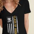 Senior 26 Class Of 2026 American Flag Graduation 2026 Women's Jersey Short Sleeve Deep V-Neck Tshirt