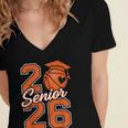 Senior Basketball Class Of 2026 Crew Basketball Graduation Women's Jersey Short Sleeve Deep V-Neck Tshirt