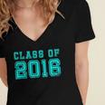 Senior Class Of 2016 GraduationShirt For Her Or Him Women's Jersey Short Sleeve Deep V-Neck Tshirt