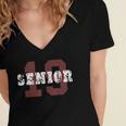 Senior Class Of 2019 Graduation Graduate School Women's Jersey Short Sleeve Deep V-Neck Tshirt