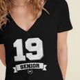 Senior Class Of 2019 Graduation School College Women's Jersey Short Sleeve Deep V-Neck Tshirt