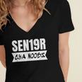 Senior Class 2019 Shirt High School Graduation Geek Women's Jersey Short Sleeve Deep V-Neck Tshirt