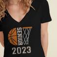 Senior Class Of 2023 Graduation Basketball Team Graduate Women's Jersey Short Sleeve Deep V-Neck Tshirt