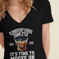 Senior Class Of 2024 Elementary School Graduation Women's Jersey Short Sleeve Deep V-Neck Tshirt