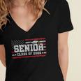 Senior Class 2026 Graduation American Flag Senior 2026 Women's Jersey Short Sleeve Deep V-Neck Tshirt