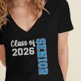 Senior Class Of 2026 Graduation 2026 Women's Jersey Short Sleeve Deep V-Neck Tshirt