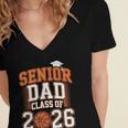 Senior Dad Class Of 2026 Graduate Basketball Graduation 2026 Women's Jersey Short Sleeve Deep V-Neck Tshirt