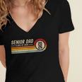 Senior Dad Class Of 2026 Graduation 2026 Graduate Vintage Women's Jersey Short Sleeve Deep V-Neck Tshirt