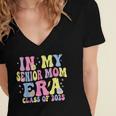 In My Senior Era Mom Class Of 2025 Senior 2025 Graduation Women's Jersey Short Sleeve Deep V-Neck Tshirt