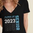 Senior Graduation Class Of 2023 Cute Senior 2023 Women's Jersey Short Sleeve Deep V-Neck Tshirt