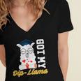 Senior Graduation TShirt 2019 Got My Dip-Llama Diploma Shirt Women's Jersey Short Sleeve Deep V-Neck Tshirt