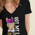 Senior Graduation TShirt 2019 Got My Diploma Llama Pun Shirt Women's Jersey Short Sleeve Deep V-Neck Tshirt