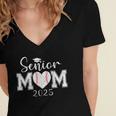 Senior Mom Baseball 2025 Class Of 2025 Graduation Women's Jersey Short Sleeve Deep V-Neck Tshirt