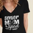 Senior Mom Squad Baseball Class Of 2023 Graduation Women's Jersey Short Sleeve Deep V-Neck Tshirt
