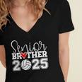 Senior Volleyball Brother 2025 Class Of 2025 Graduation Women's Jersey Short Sleeve Deep V-Neck Tshirt