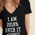 Senioritis Shirt For Senior Graduation Class Of 2018 Women's Jersey Short Sleeve Deep V-Neck Tshirt