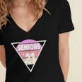 Seniors 2021 For Her Him Retro 21 Graduation Class Women's Jersey Short Sleeve Deep V-Neck Tshirt