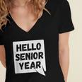 Seniors Class Of 2026 Back To School Graduation Women's Jersey Short Sleeve Deep V-Neck Tshirt