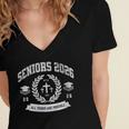 Seniors Class Of 2026 Christian Graduation Religious Grad Women's Jersey Short Sleeve Deep V-Neck Tshirt