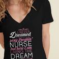 Sexy Freakin' Nurse NursingShirt For RN Graduation Women's Jersey Short Sleeve Deep V-Neck Tshirt