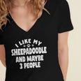 Sheepadoodle Fur Parent Sheeppoo Lover Dog Owner Introvert Women's Jersey Short Sleeve Deep V-Neck Tshirt Sheepadoodle Fur Parent Sheeppoo Lover Dog Owner Introvert Women's Jersey Short Sleeve Deep V-Neck Tshirt