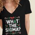 What The Sigma Christmas Party Outfit For Introverts Women's Jersey Short Sleeve Deep V-Neck Tshirt