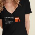 Six Seven Meme Reading Book Lover 6-7 67 Definition Women's Jersey Short Sleeve Deep V-Neck Tshirt