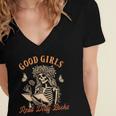 Smut Reader Spicy Romance Good A Girls Read Dirty Books Women's Jersey Short Sleeve Deep V-Neck Tshirt
