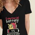 Snail Low Social Battery Need To Go Home Tee For Introvert Women's Jersey Short Sleeve Deep V-Neck Tshirt Snail Low Social Battery Need To Go Home Tee For Introvert Women's Jersey Short Sleeve Deep V-Neck Tshirt