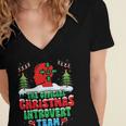 Snow Christmas Introvert Team Introverted Introvert Xmas Women's Jersey Short Sleeve Deep V-Neck Tshirt Snow Christmas Introvert Team Introverted Introvert Xmas Women's Jersey Short Sleeve Deep V-Neck Tshirt