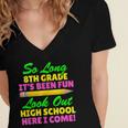 So Long 8th Grade Hello High School Graduation Women's Jersey Short Sleeve Deep V-Neck Tshirt