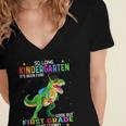 So Long Kindergarten Graduation Class 2025 Dinosaur Kids Women's Jersey Short Sleeve Deep V-Neck Tshirt