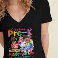 So Long Prek Pre-K Graduation Graduate Unicorn Kids Girls Women's Jersey Short Sleeve Deep V-Neck Tshirt