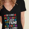 So Long Preschool Kindergarten Here I Come Graduation Women's Jersey Short Sleeve Deep V-Neck Tshirt