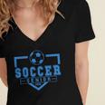 Soccer Senior Night Soccer Senior 2026 Graduation 44 Women's Jersey Short Sleeve Deep V-Neck Tshirt