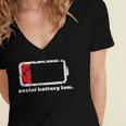 Social Battery Low Introvert Women's Jersey Short Sleeve Deep V-Neck Tshirt Social Battery Low Introvert Women's Jersey Short Sleeve Deep V-Neck Tshirt
