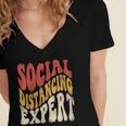 Social Distancing Expert Introvert Women's Jersey Short Sleeve Deep V-Neck Tshirt Social Distancing Expert Introvert Women's Jersey Short Sleeve Deep V-Neck Tshirt