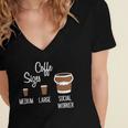 Social Work s Coffee Graduation Social Worker Women's Jersey Short Sleeve Deep V-Neck Tshirt