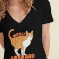 SOCIALLY AWKWARD FUNNY CAT ANTISOCIAL INTROVERT WEIRD Women's Jersey Short Sleeve Deep V-Neck Tshirt SOCIALLY AWKWARD FUNNY CAT ANTISOCIAL INTROVERT WEIRD Women's Jersey Short Sleeve Deep V-Neck Tshirt