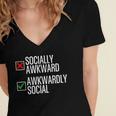 Socially Awkward Introvert Anxious Awkwardly Social Women's Jersey Short Sleeve Deep V-Neck Tshirt Socially Awkward Introvert Anxious Awkwardly Social Women's Jersey Short Sleeve Deep V-Neck Tshirt