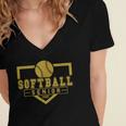 Softball Senior Night Softball Senior 2025 Graduation 20 Women's Jersey Short Sleeve Deep V-Neck Tshirt