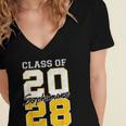 Sophomore 2028 Class Of 2028 Graduation 2028 10th Grade Women's Jersey Short Sleeve Deep V-Neck Tshirt