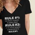Speech Therapist Is Always Right Speech Therapy Graduation Women's Jersey Short Sleeve Deep V-Neck Tshirt